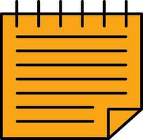 Notes Line Filled Icon vector