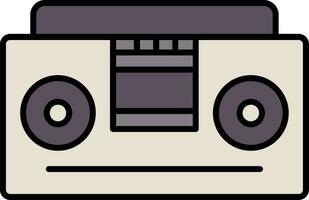 Tape Recorder Line Filled Icon vector