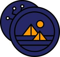 Decentraland Line Filled Icon vector