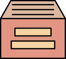 Archive Line Filled Icon vector