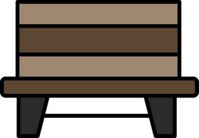 Bench Line Filled Icon vector