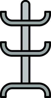 Coat Rack Line Filled Icon