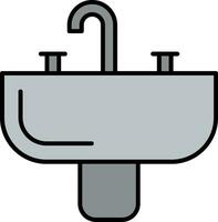 Sink Line Filled Icon vector