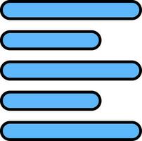 Horizontal Left Align Line Filled Icon vector