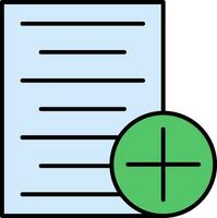 New Document Line Filled Icon vector