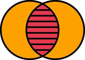 Overlap Line Filled Icon vector