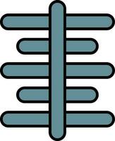 Center Align Line Filled Icon vector