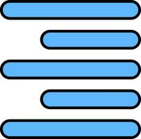 Horizontal Right Align Line Filled Icon vector
