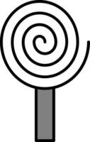 espiral línea lleno icono vector