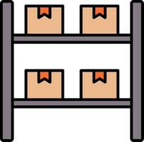 Boxes Line Filled Icon vector