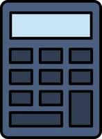 Calculator Line Filled Icon vector