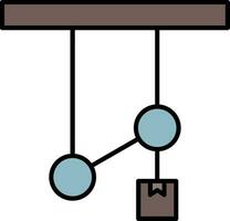 Pulley Line Filled Icon vector