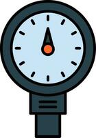 Meter Line Filled Icon vector
