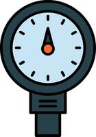 Meter Line Filled Icon vector