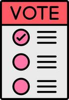 Number of vote Line Filled Icon vector