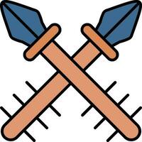 Harpoon Line Filled Icon vector