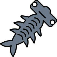 Hammerhead Line Filled Icon vector