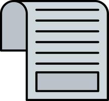 Document Line Filled Icon vector