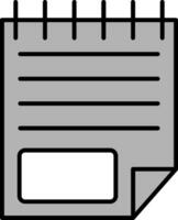 Note Line Filled Icon vector