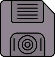 Floppy Disk Line Filled Icon vector