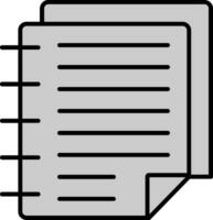 Notes Line Filled Icon vector