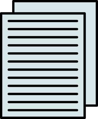 Papers Line Filled Icon