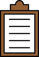 Clipboard Line Filled Icon vector