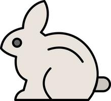 Rabbit Line Filled Icon vector