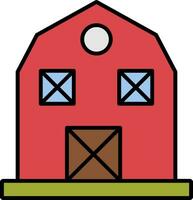 Barn Line Filled Icon vector