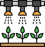 irrigación sistema línea lleno icono vector