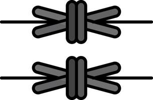 Barbed Wire Line Filled Icon vector