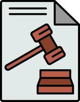 Law Line Filled Icon vector