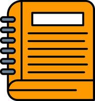 Notebook Line Filled Icon vector