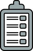 Task Line Filled Icon vector