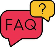 Faq Line Filled Icon vector