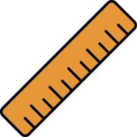 Ruler Line Filled Icon vector