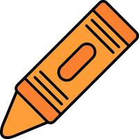 Crayon Line Filled Icon vector