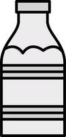 Milk Bottle Line Filled Icon vector