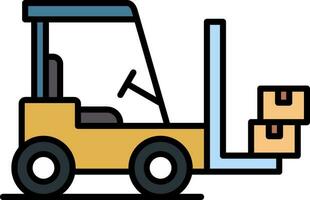 ForkLifter Line Filled Icon vector