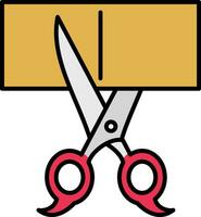 Scissors Line Filled Icon vector
