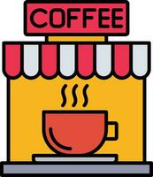 Coffee Line Filled Icon vector