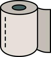 Toilet Roll Line Filled Icon vector