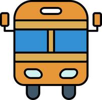 School Bus Line Filled Icon vector