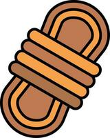 Rope Line Filled Icon vector