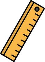 Ruler Line Filled Icon vector