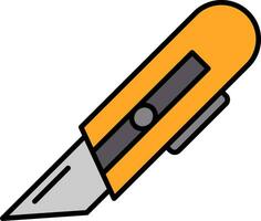 Utility Knife Line Filled Icon vector