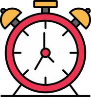 Alarm Clock Line Filled Icon vector