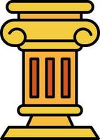 Pillar Line Filled Icon vector