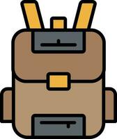 Backpack Line Filled Icon vector