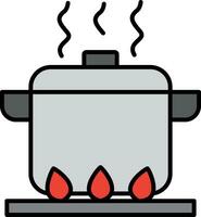 Boiling Line Filled Icon vector